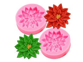 Molde silicona flor muerdago 